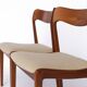 Lot de 4 chaises danoises en teck – Chaises de salle à manger modernes du milieu du siècle des années 1960, rétro