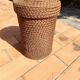 Panier cylindrique en corde vintage