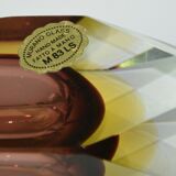 Vase Murano sommerso faceted 1960s