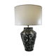 Lampe de salon, fer forgé et verre soufflé