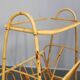 Mid-century European rattan accessories set with tables and magazine racks, 1960s