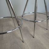 Pair of 60s chrome designer stools