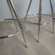 Pair of 60s chrome designer stools