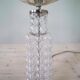 Rare mid-century modern crystal drop table lamp by Orrefors, designed by Carl Fagerlund.