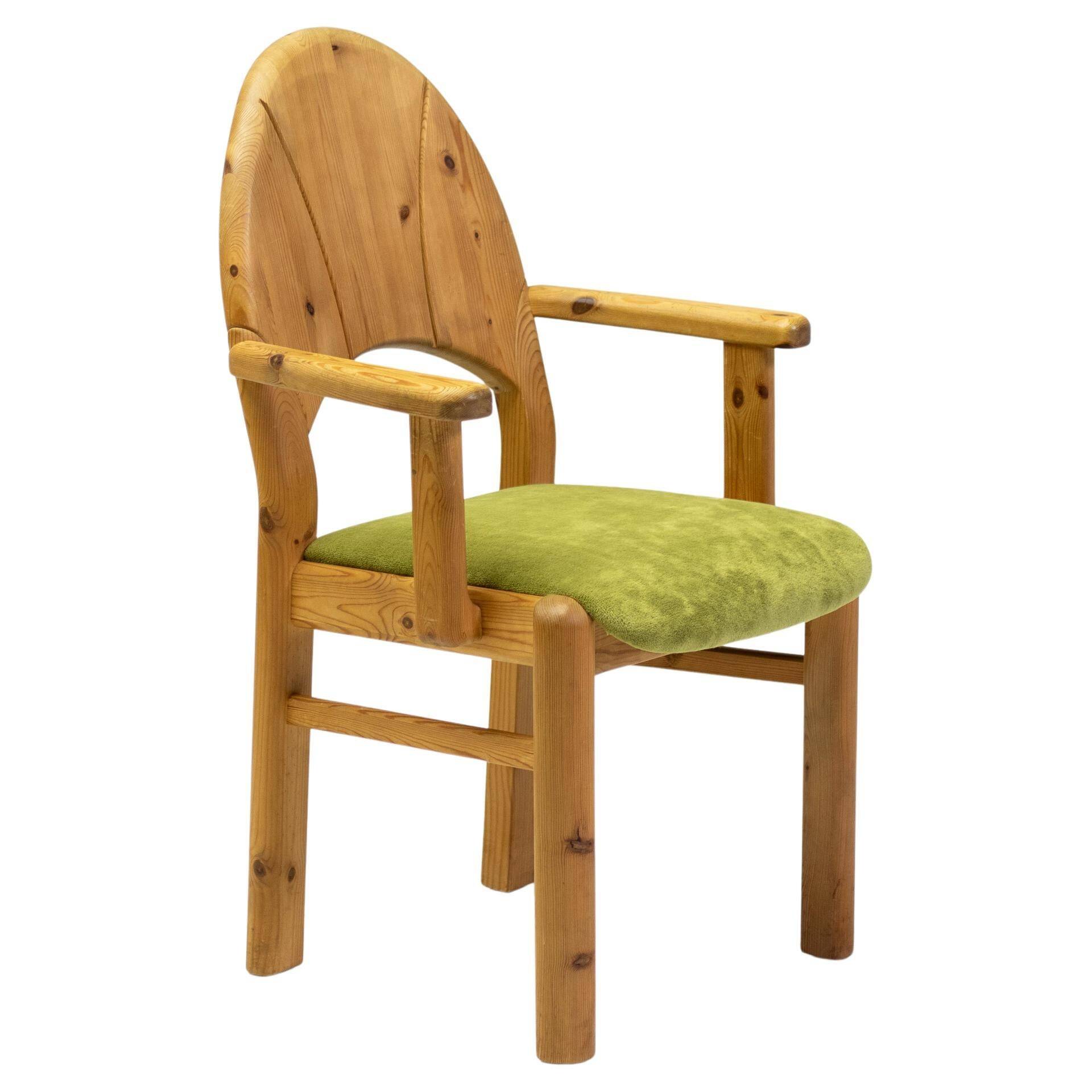 The Modern Scandinavian Oregon Pine Mid-Modern Dining Set - 4 Accent Chairs and 2 Armchairs