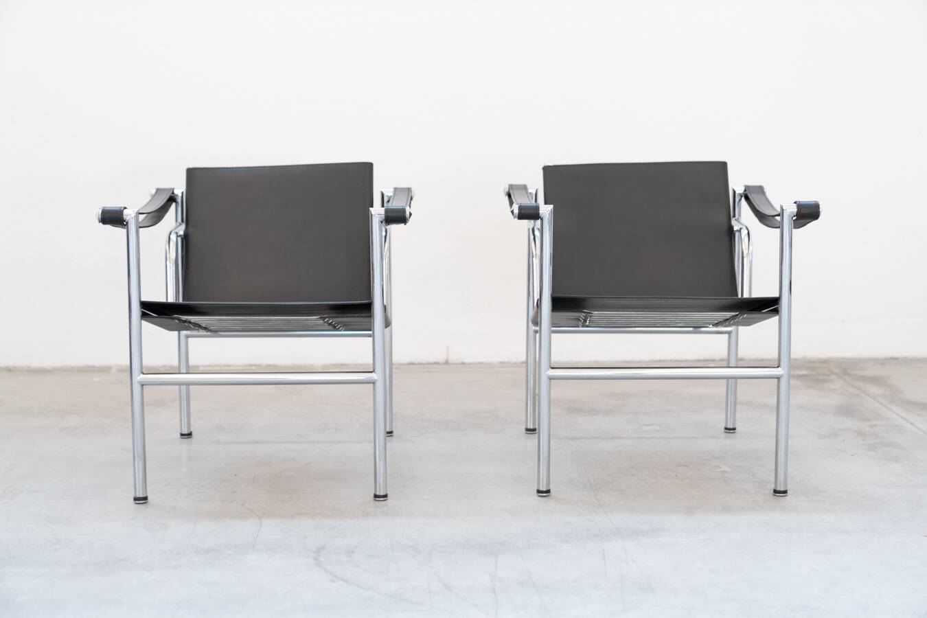 Pair of LC1 armchairs by Le Corbusier, for Cassina 1970