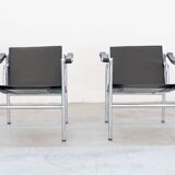 Paire de fauteuils LC1 de Le Corbusier, pour Cassina 1970