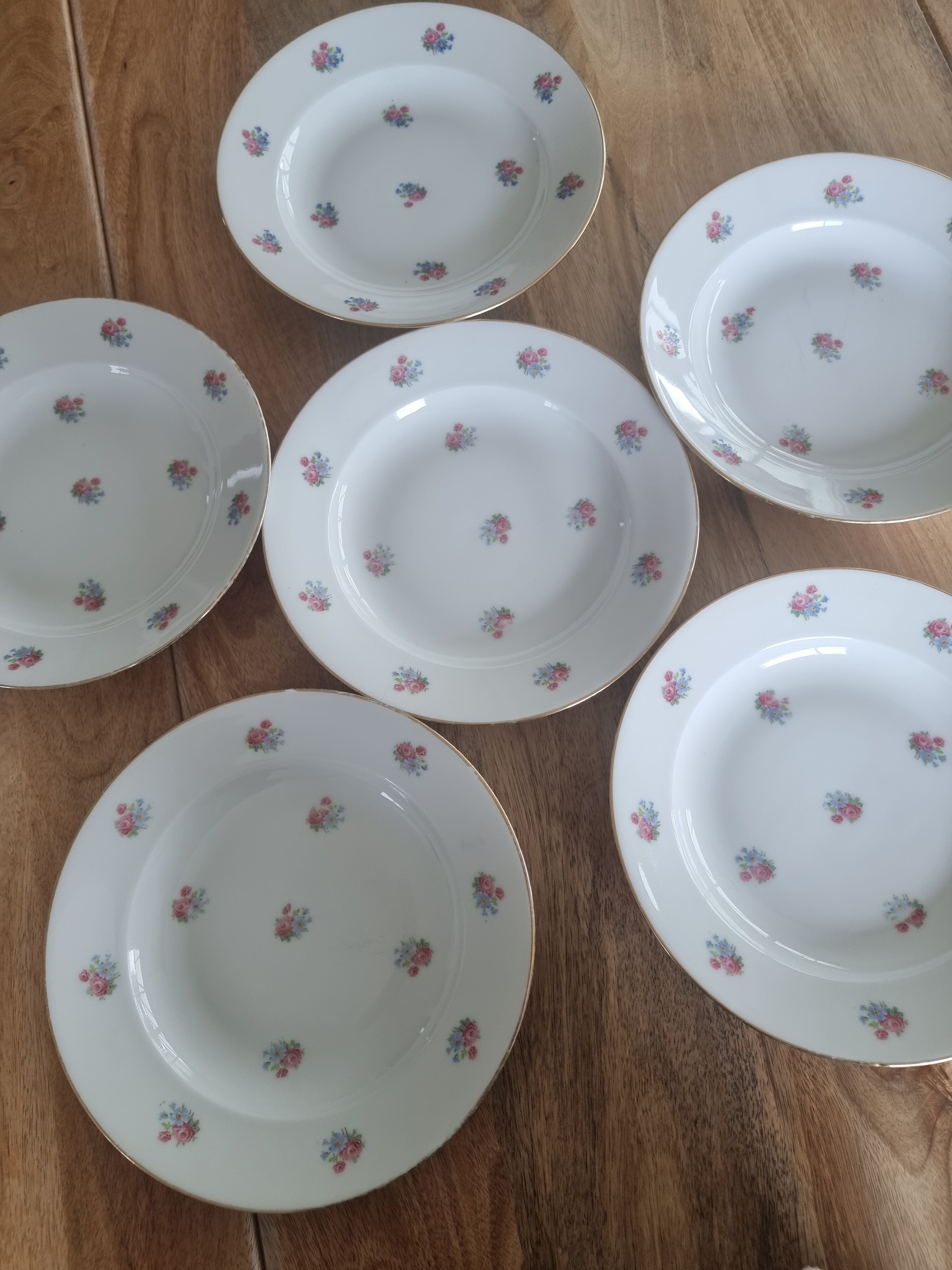 Set of 6 vintage plates