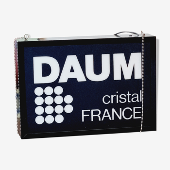 Double-sided illuminated sign Daum Cristal France
