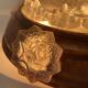 Exceptional flush ceiling light Italian Art Deco in copper and glass, 1940s, Italy