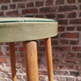 Baumann stool 895 G2 in green leather
