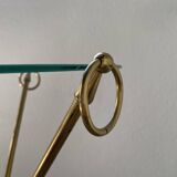 Adnet brass floor lamp with loops