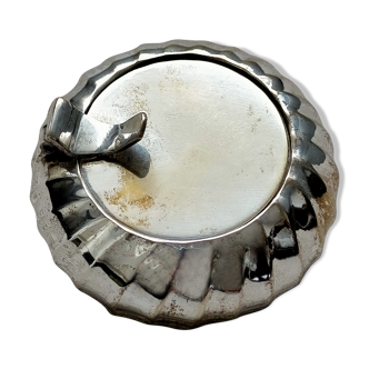 Silver metal ashtray