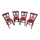 Set 4 chaises bistrot campagne, chalet