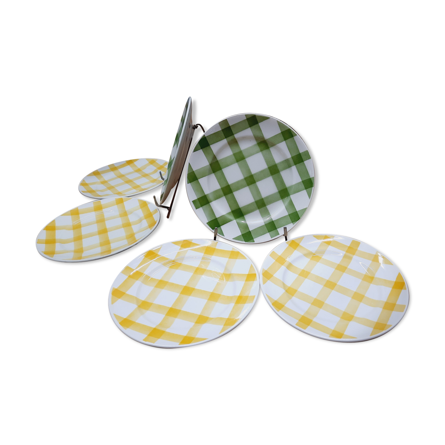 Lot 3 dessert plates Tablecloth