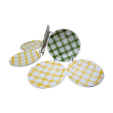 Lot 3 dessert plates Tablecloth