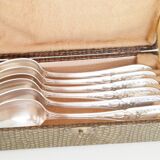 Cuillères à dessert en argent  , vintage français