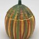 Vintage ceramic sugar bowl by Barettoni Nove, melon shape, Italy