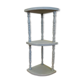 Etagère d'angle ancienne patine gris