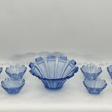 Art Deco Murano glass serving bowl set of 13. Italy 1930s