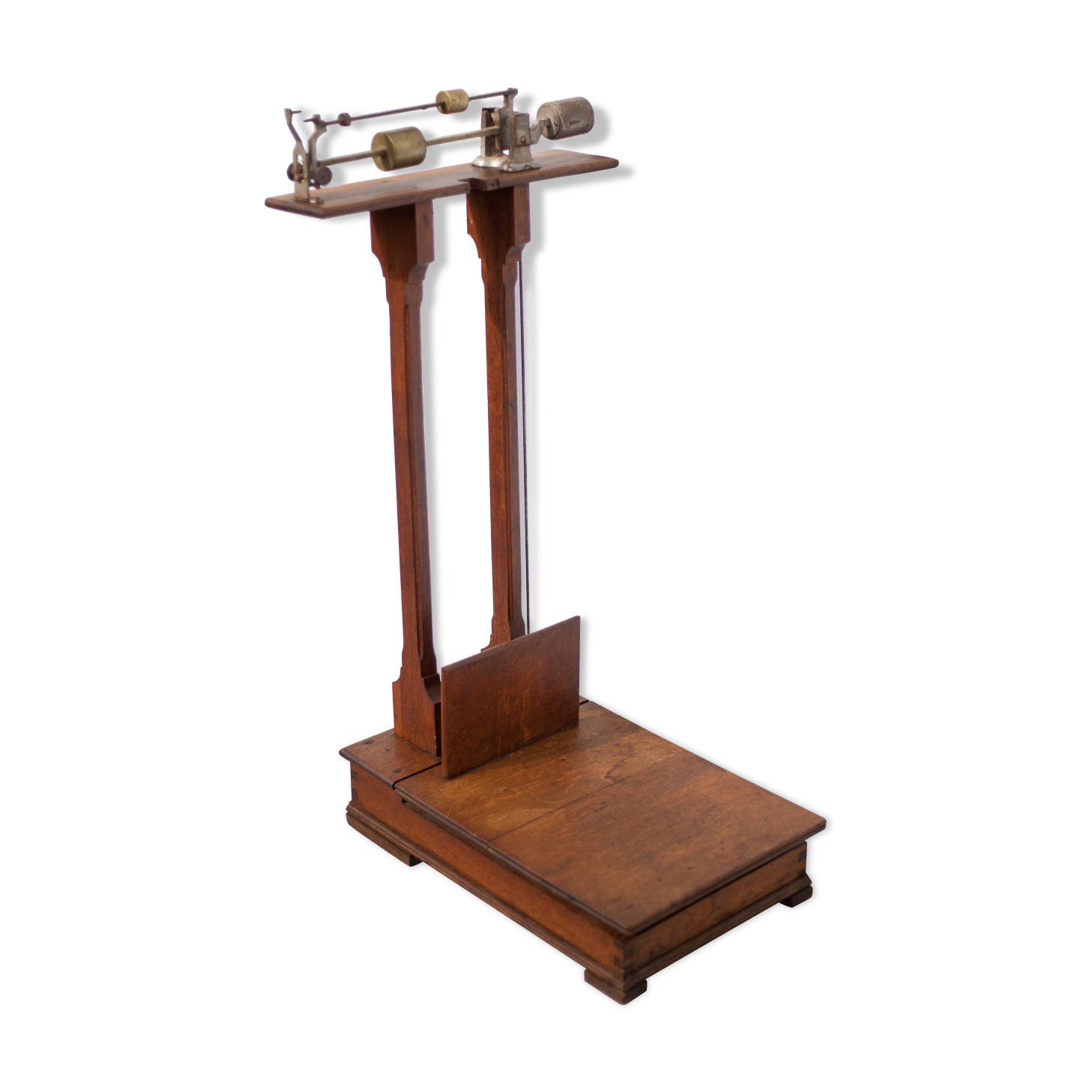 Pèse-personne de médecin en bois ancienne balance de médecin, déco industriel, balance bois