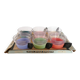 Set of 6 vintage 1970s design plastic cups