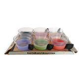 Set of 6 vintage 1970s design plastic cups