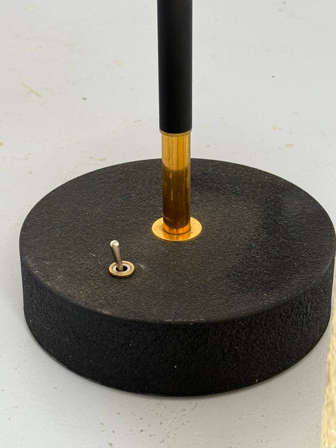 Old metal and persplex floor lamp, French design, vintage 60s