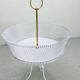Vintage white metal and brass planter or basked, France 1960s