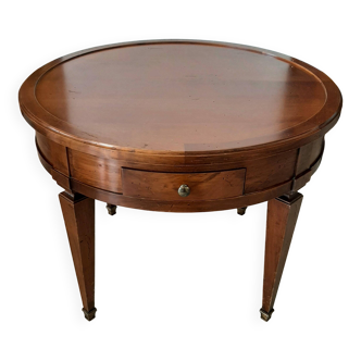Table basse ronde en merisier