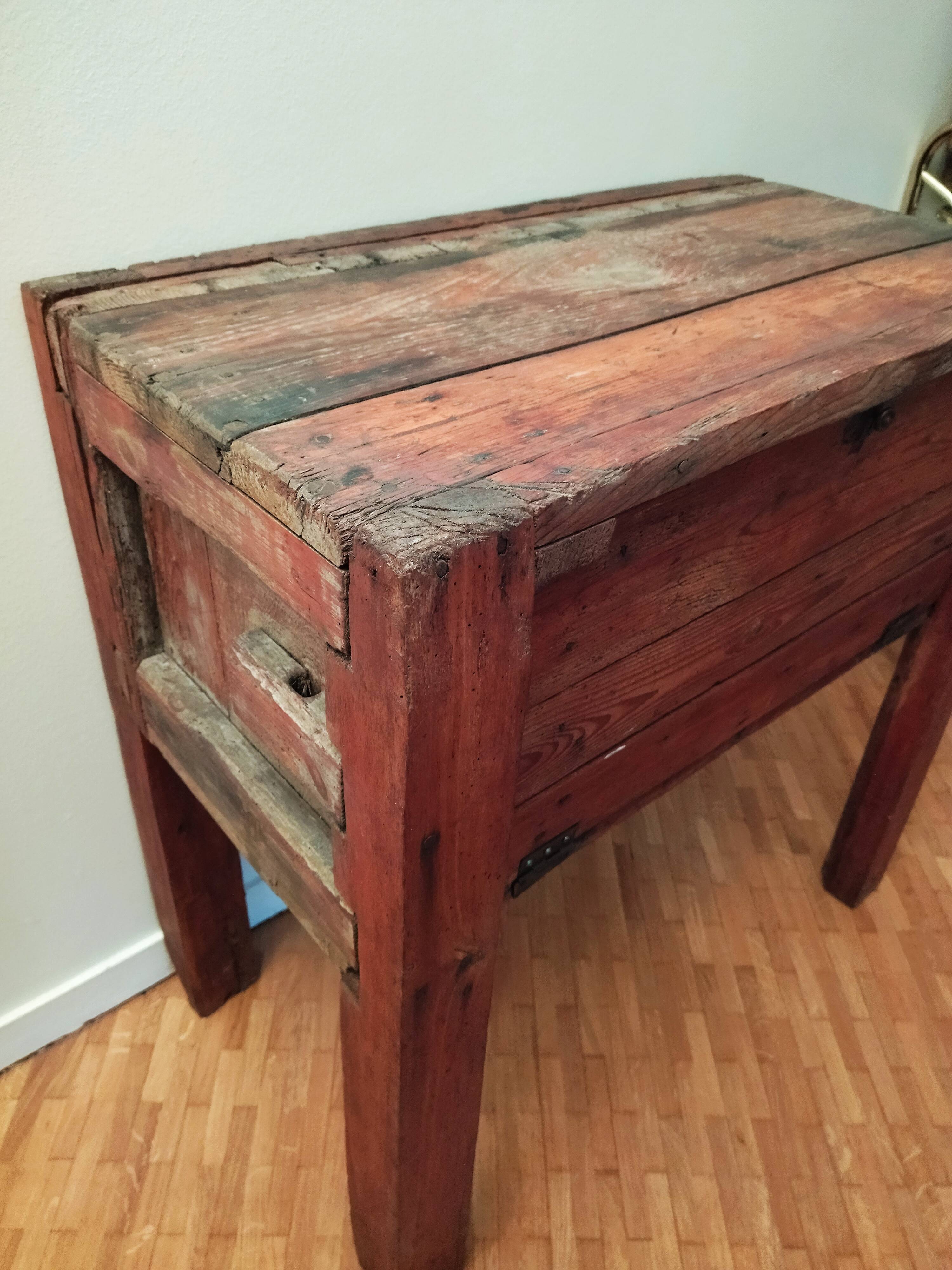 Handmade workbench (60s) solid wood