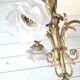 Bronze chandelier with 3 tulips in the shape of roses