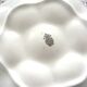 Pair of oyster plates, ceramic, flowers
