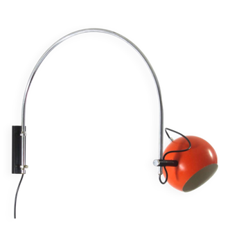 Vintage GEPO Amsterdam Wall Lamp, 1960s – Bold Orange Mid-Century Design