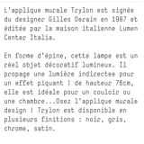 Wall sconces Gilles Derain