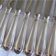12 sfam dessert knives silver metal 21 cm