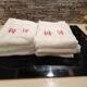 Lot de 6 serviettes eponge brodees blanches 1930
