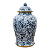 Beautiful Royal Benjarong Ginger Jar or Vase – Blue and Gold