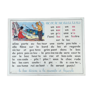 Ancienne affiche scolaire