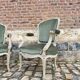 Pair Of Louis XV Style Lacquered Wood Armchairs XIX Eme Century
