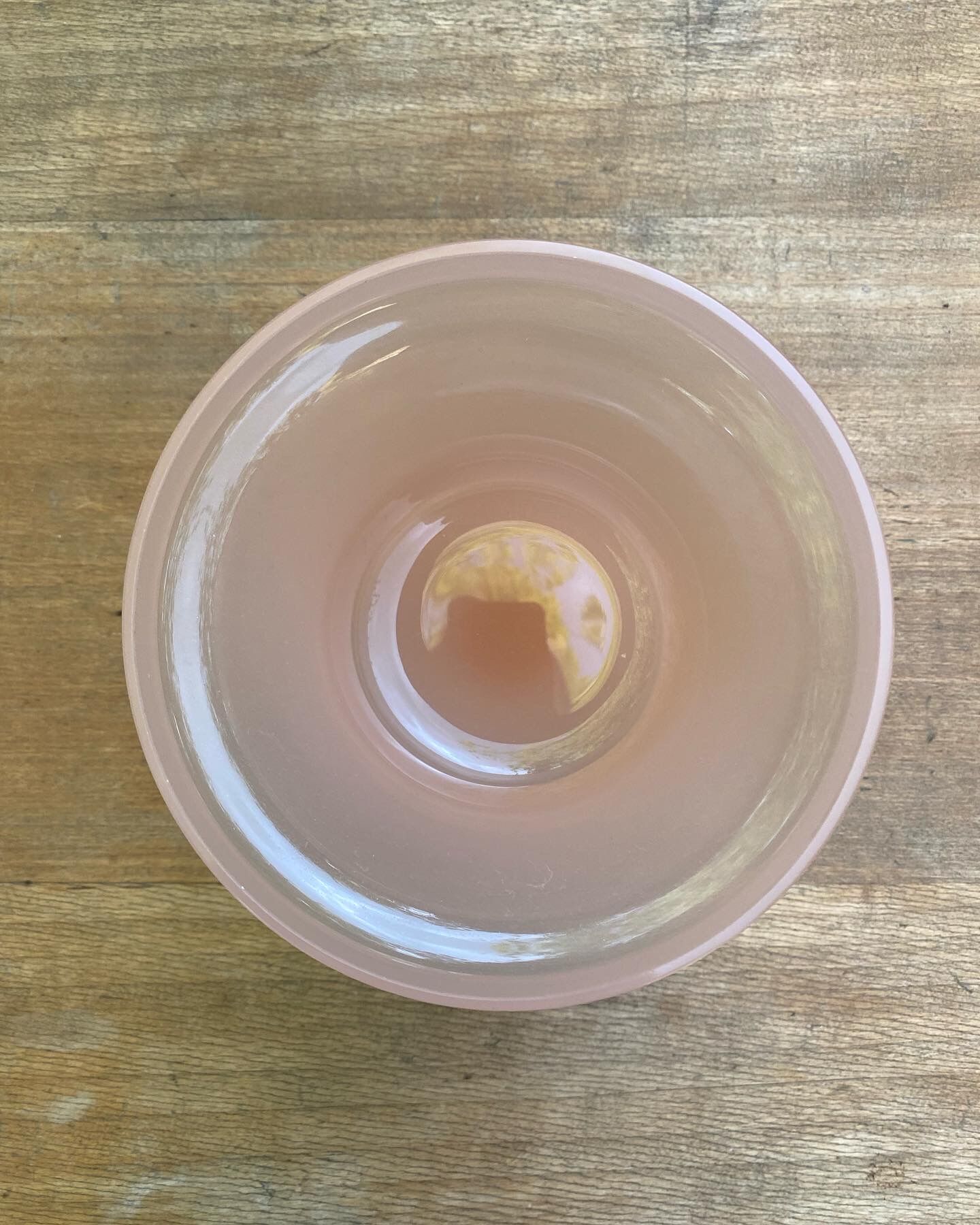 Medici style vase in pale pink opaline