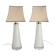 Large White Crystal Glass Table Lamps, Carl Fagerlund, Orrefors, 1960, Set of 2