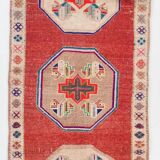 3x7 short vintage oushak runner rug