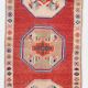 3x7 short vintage oushak runner rug
