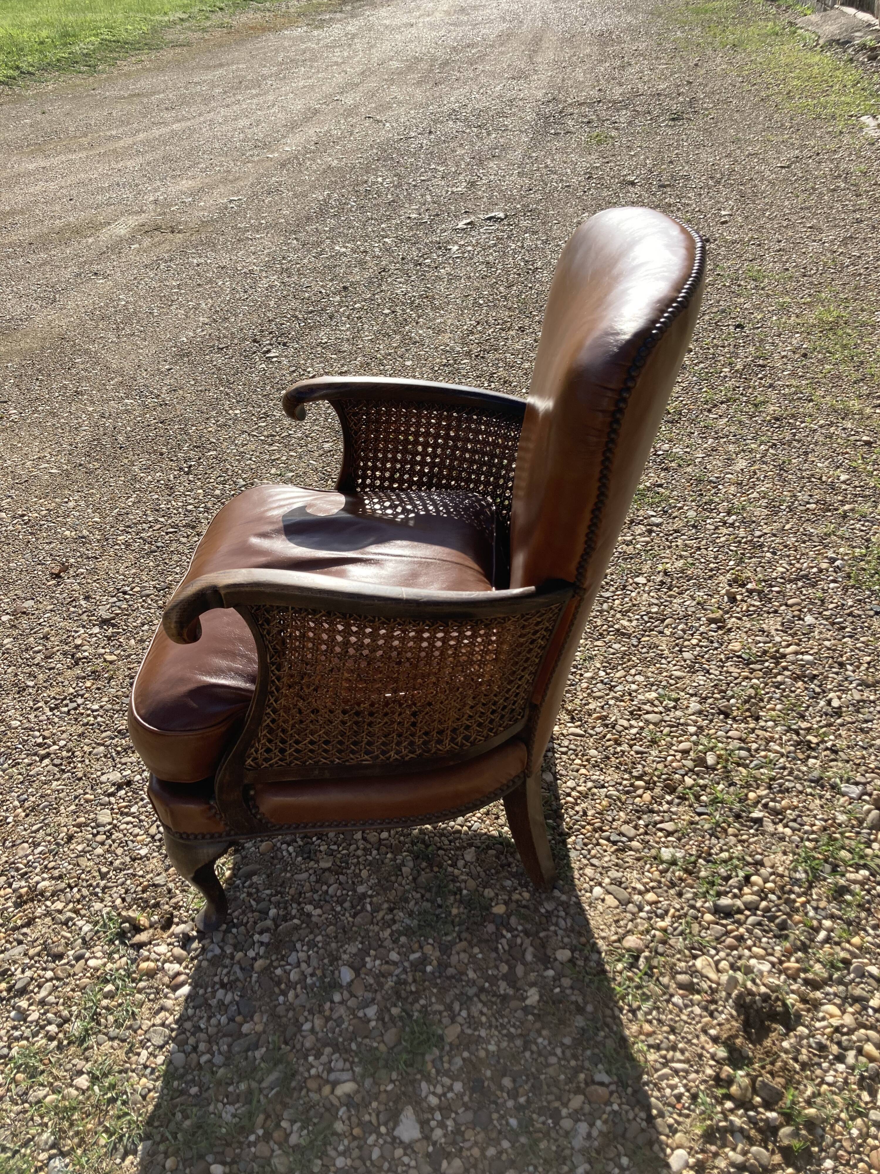 Pair of leather armchairs cannish cheeks
