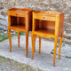Pair of vintage Louis XV style bedside tables, wood