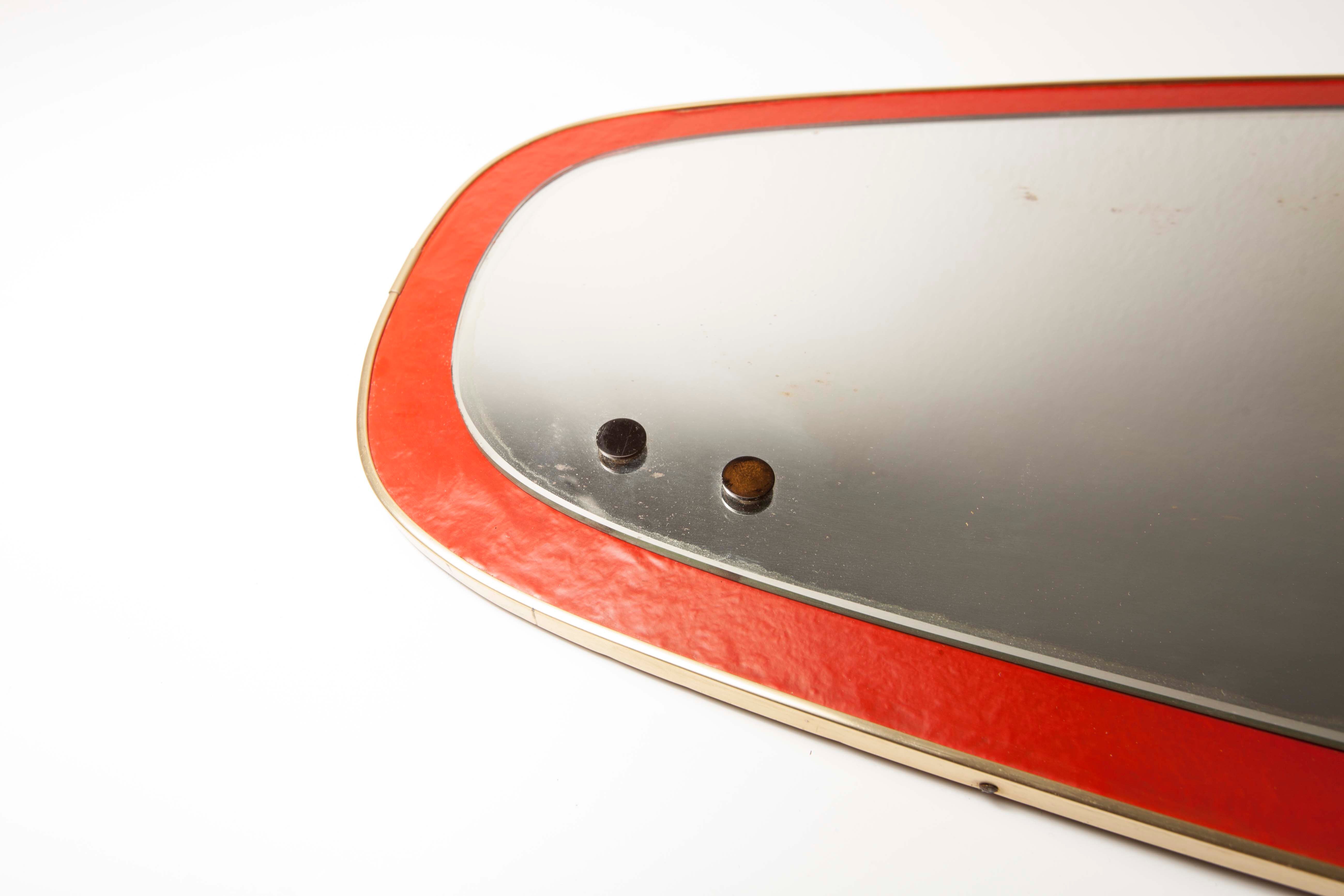 Mirror symmetrical 60's Red 82x37cm