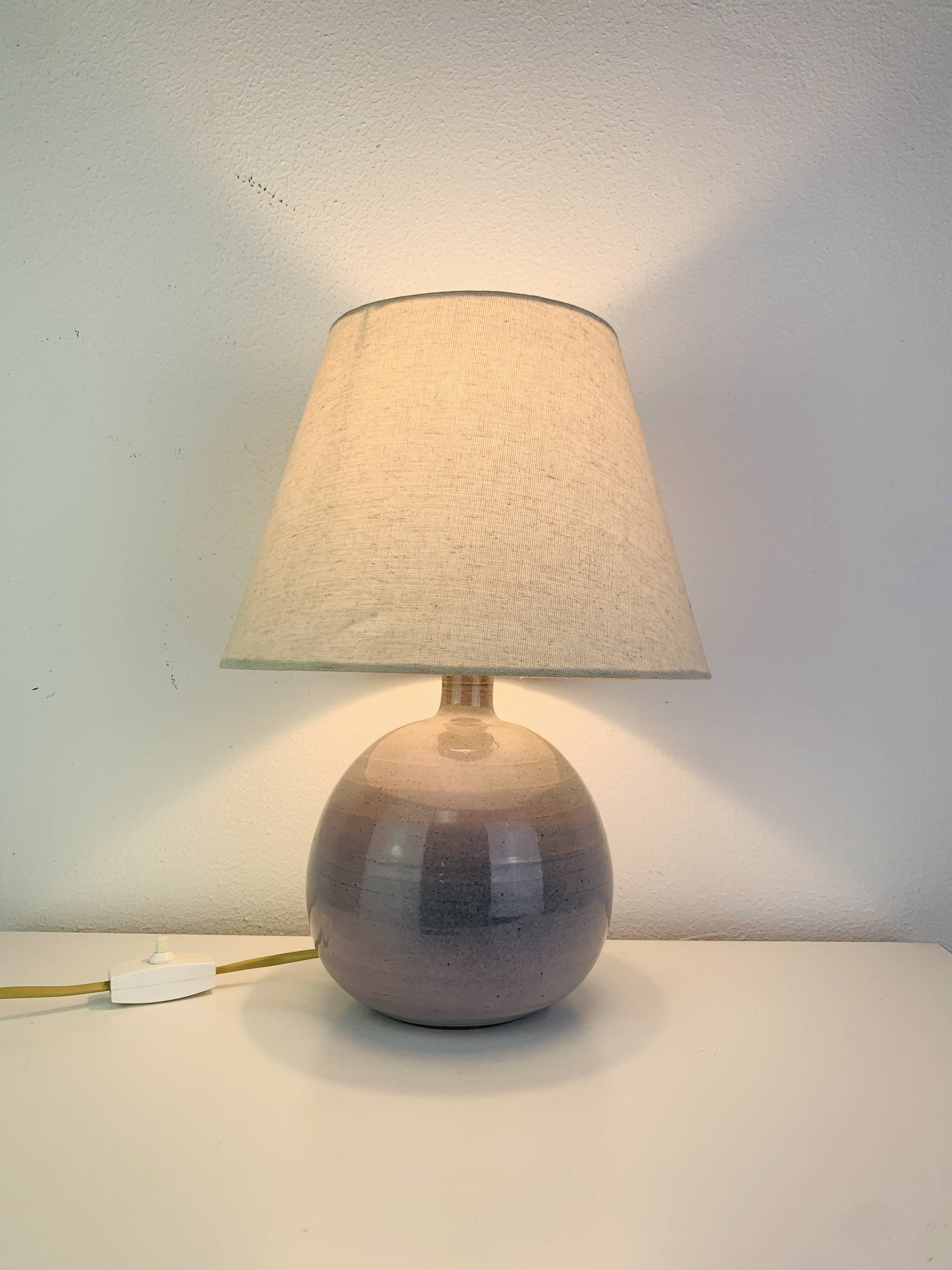 Ceramic ball lamp grey/blue, vintage 1960s