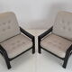 Pair of mid-century armchairs Leda Lux 1980's