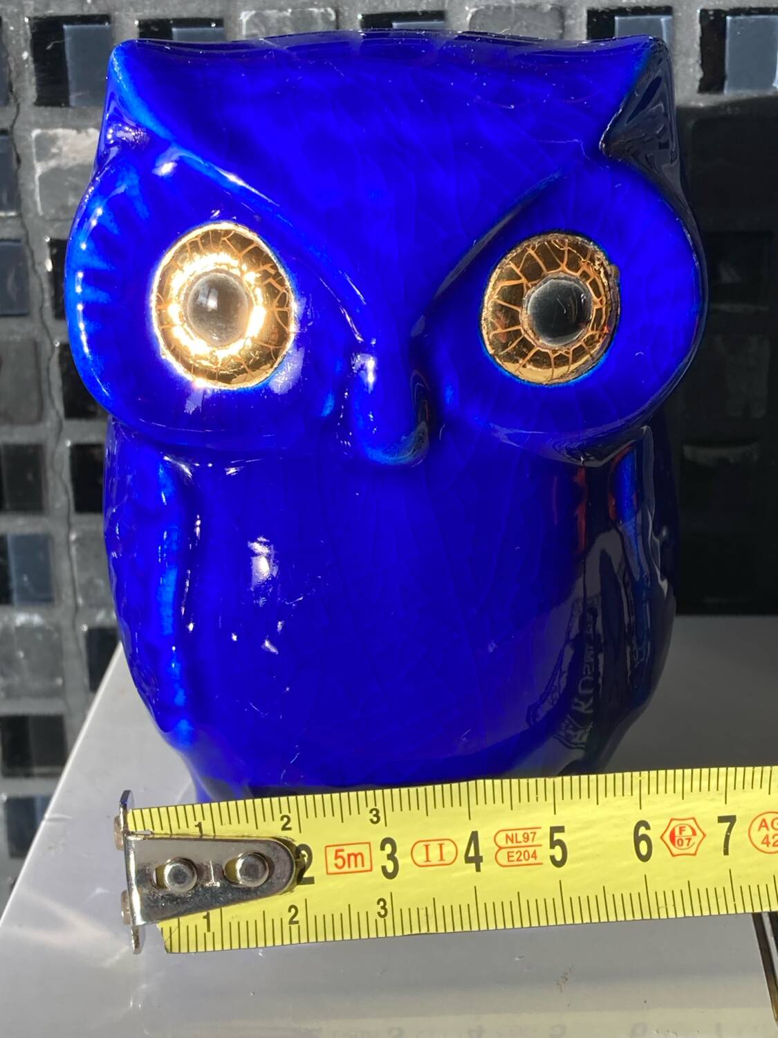 Blue owl, Longwy enamels